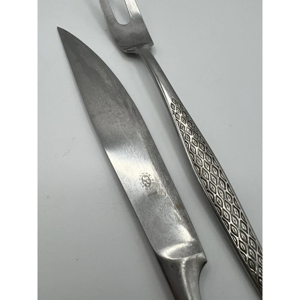 Lot Of 3 Dansk Stainless Variation IV Germany Large‎ Carving Set & Cheese Cutter